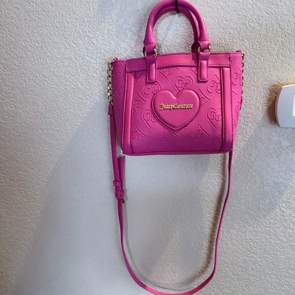 Juicy Couture Girls Night Out Mini Tote Purse Hot Pink - Picture 2 of 5